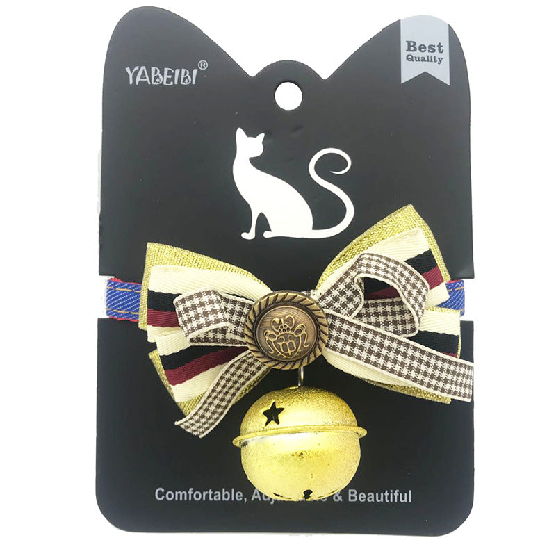 Cute dog and cat Pet Tie with bell WITH BOW