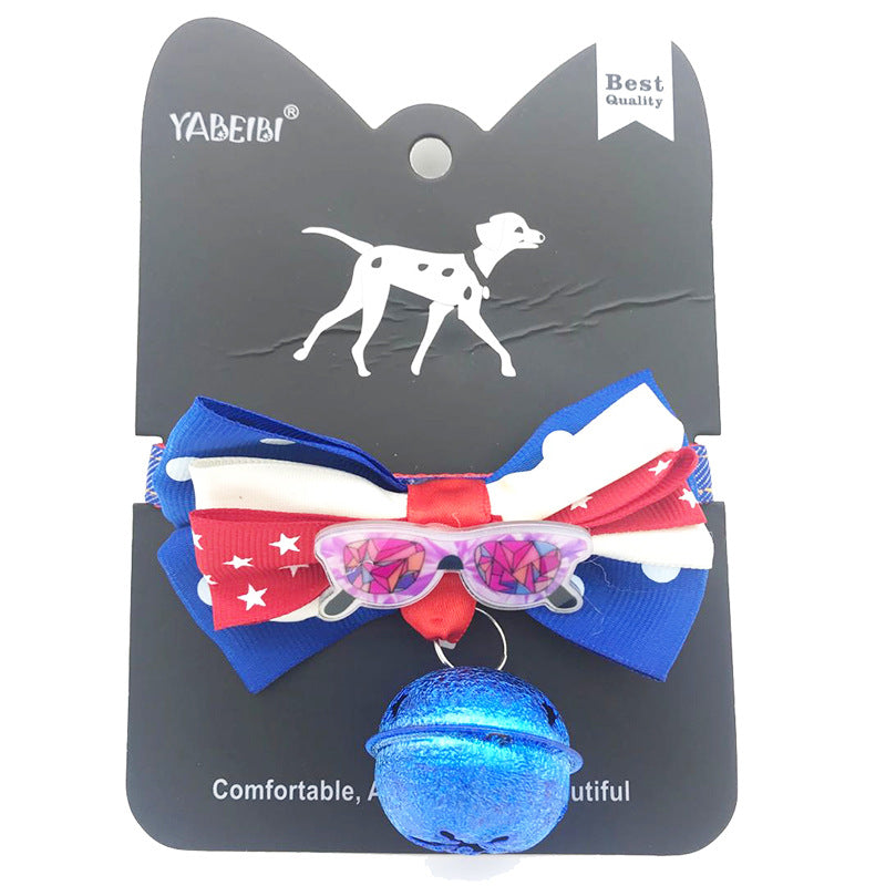 Cute dog and cat Pet Tie with bell WITH BOW