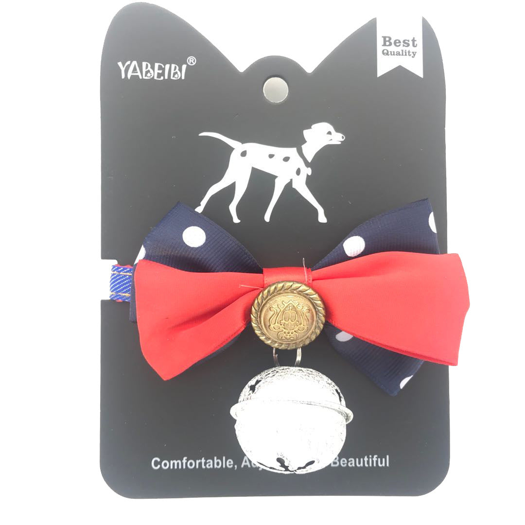 Cute dog and cat Pet Tie with bell WITH BOW