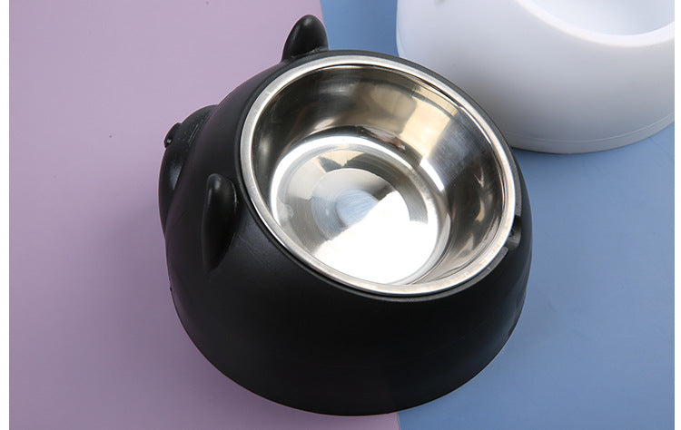 stainless steel pet bowl  Elevated tilted 200ML