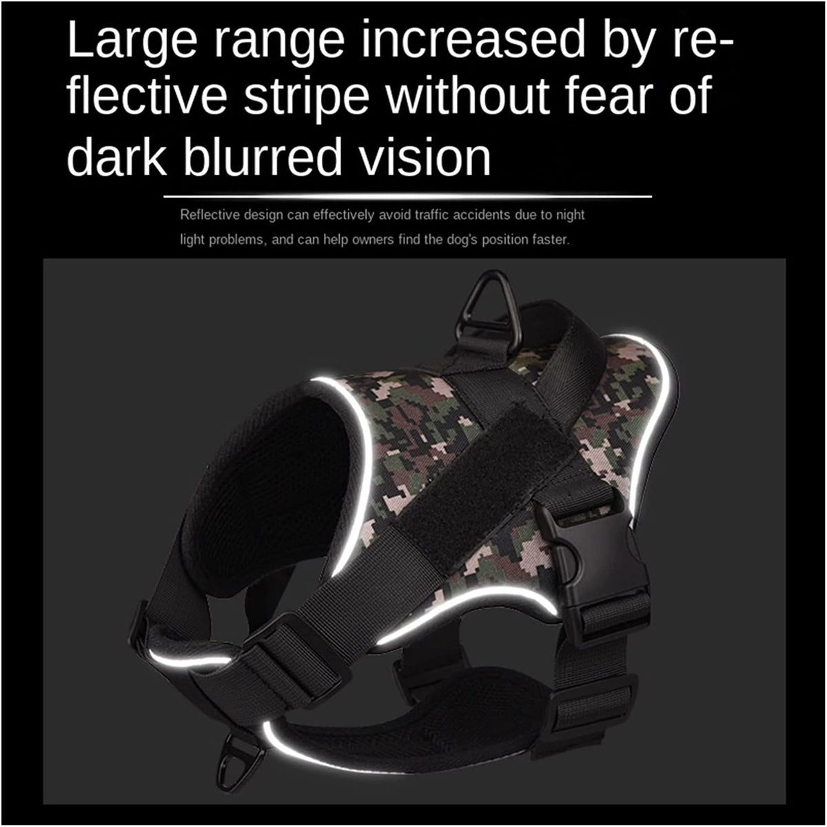 Pet Supplies Dog Harness Large Dog Training Tactical Chest Back K9 Pet Chest Harness Vest Type Reflective Dog Rope Explosion-Proof Okinawa Pet Collar