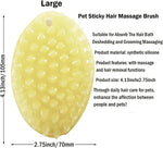 Pet Sticky Hair Massage Brush Super Soft Silicone Great for The Bath Deshedding and Massaging & Grooming Your Pet - for Dogs Cat Rabbit Puppy and Other Pets (Large)