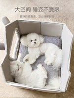 Double roof detachable and washable dog and cat house LARGE SIZE