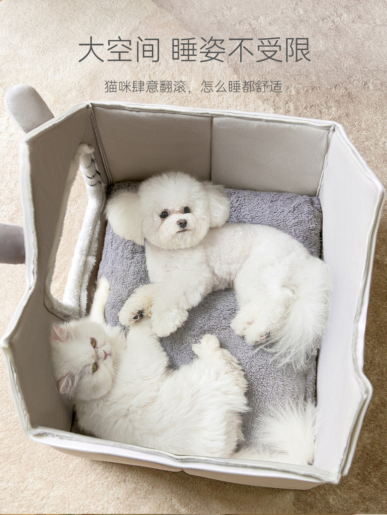 Double roof detachable and washable dog and cat house LARGE SIZE