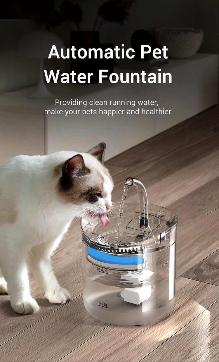 Pet water dispenser automatic cycle fountain