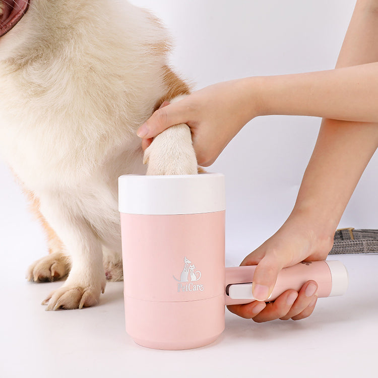 Pet automatic scrub-free foot cleaning