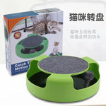 Cat Turntable Mouse Catching Toy with Cat Scratch Board