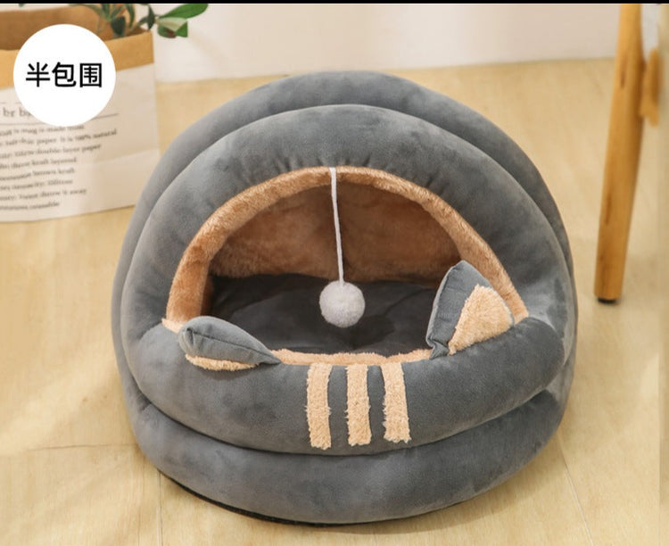 Cute Cat and Puppy Bed Large Size