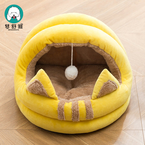 Cute Cat and Puppy Bed Large Size