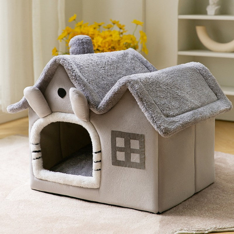 Double roof detachable and washable dog and cat house LARGE SIZE