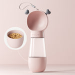 Cute Cat Portable Drinking and Feeding Bottle 350 ml + 200 ml