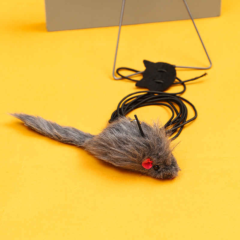 Cat toy hanging door retractable