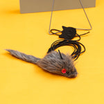Cat toy hanging door retractable