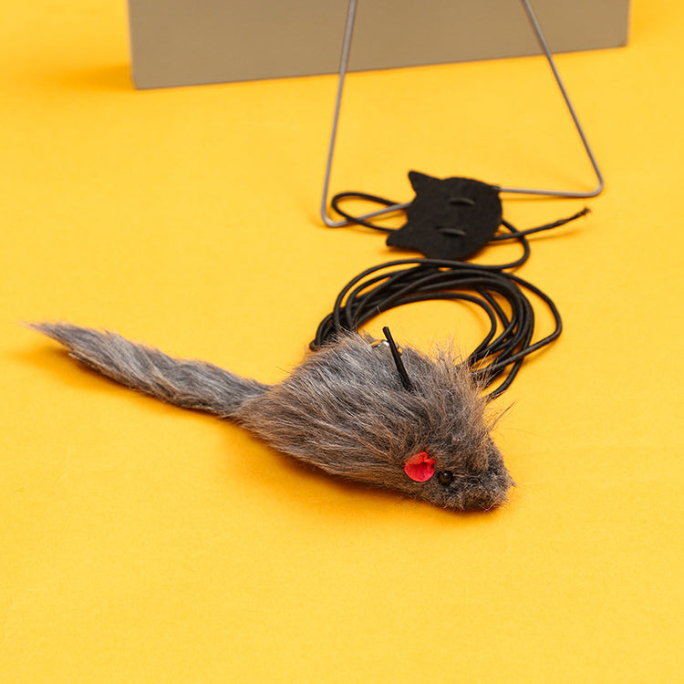 Cat toy hanging door retractable