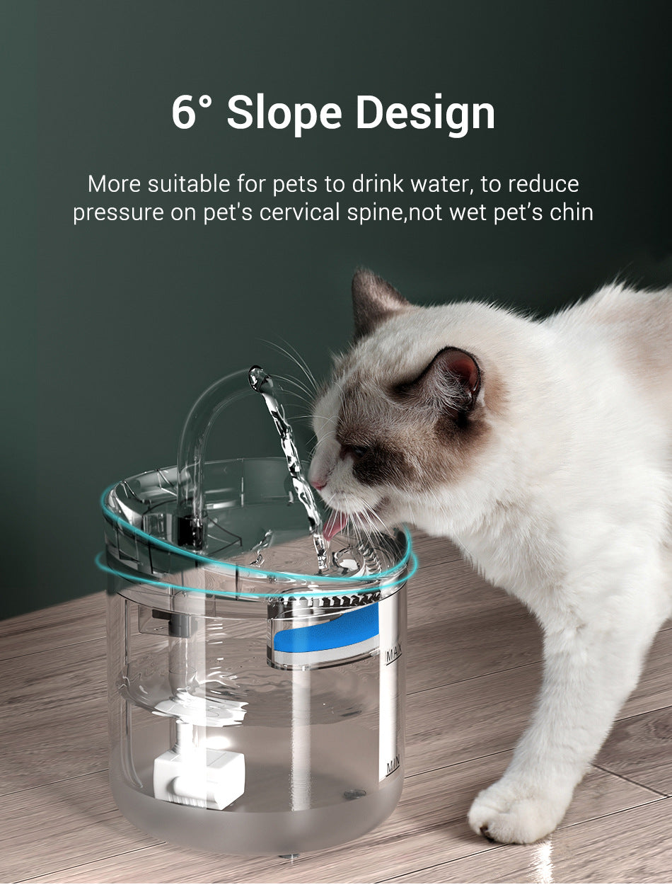 Pet water dispenser automatic cycle fountain