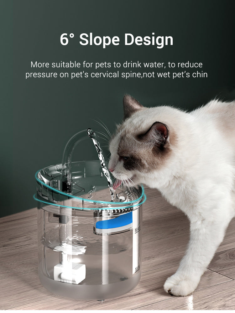 Pet water dispenser automatic cycle fountain