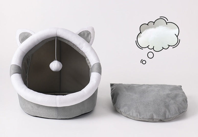Cute Cat Bed with mat