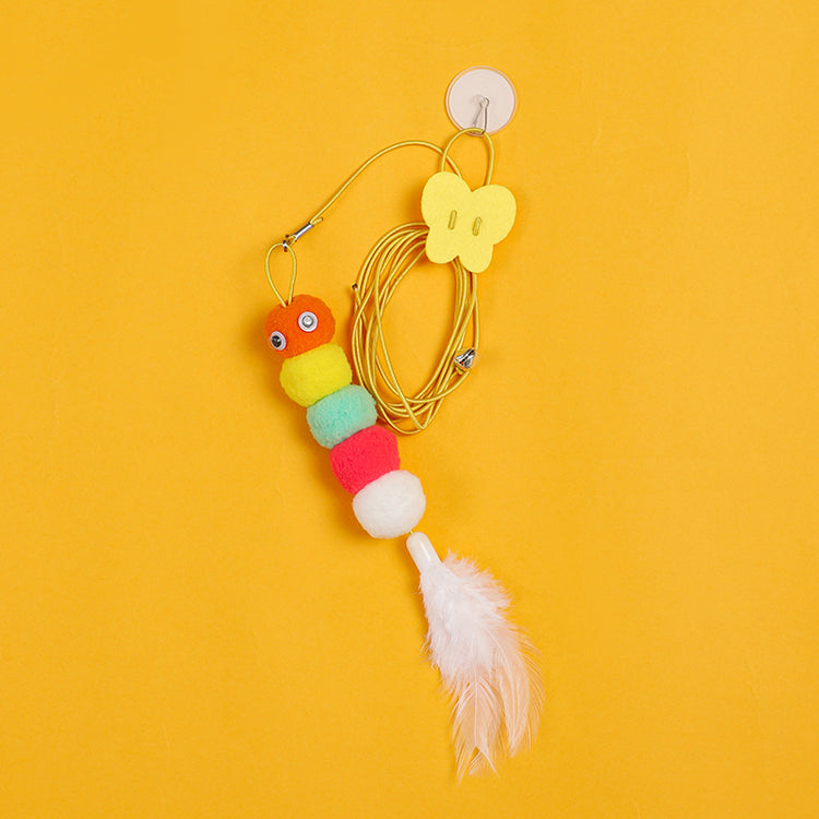 Cat toy hanging door retractable