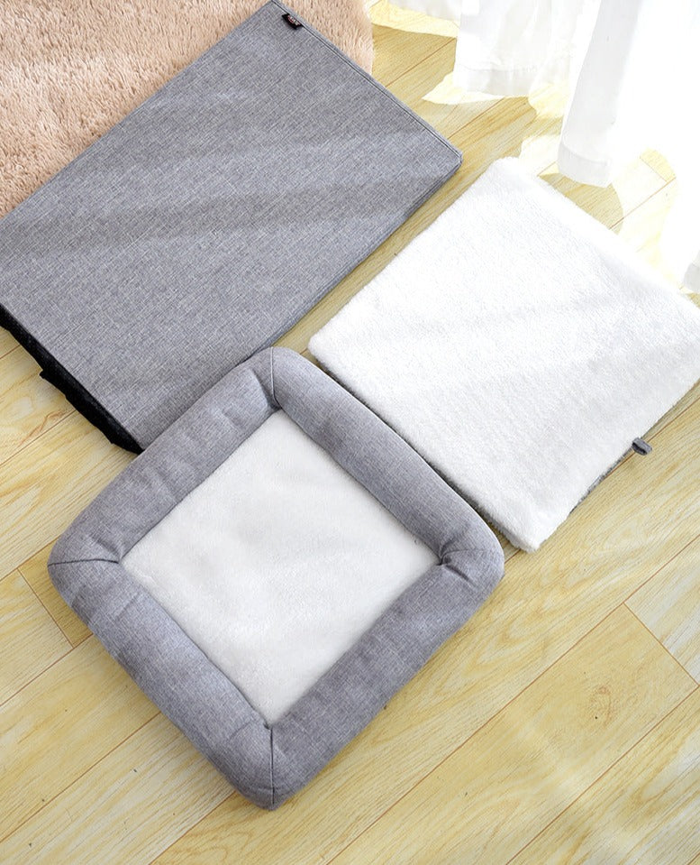 Three layer cat house with cotton mat and scratching post