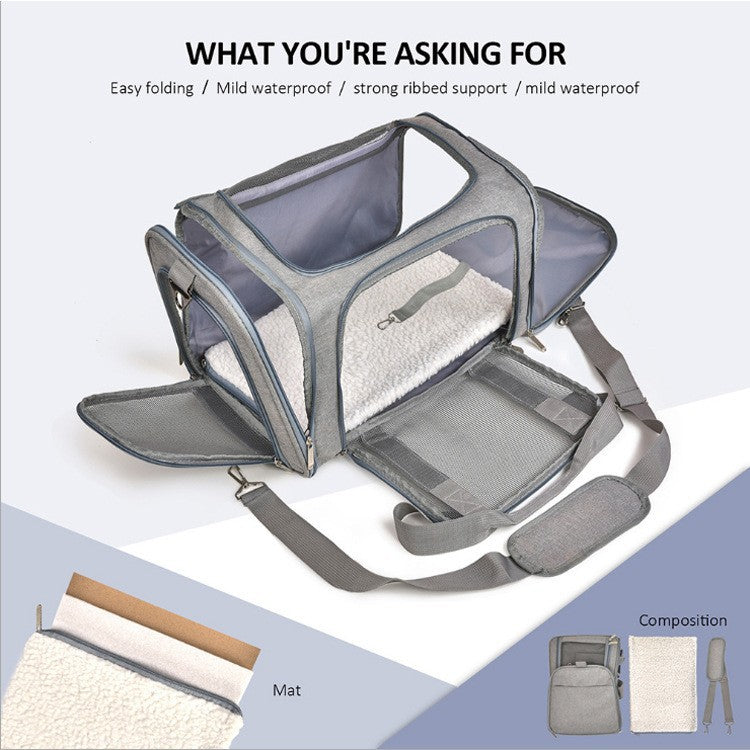 Pet carrier with pet mat