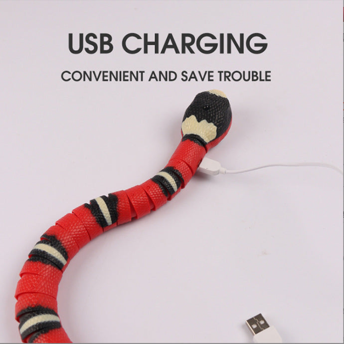 Smart Sensing Snake Cat Toys Eletronic Interactive Toys for Cats USB Charging Cat