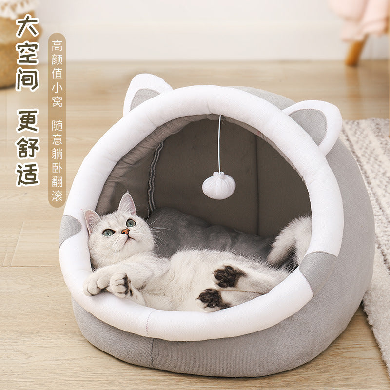 Cute Cat Bed with mat