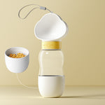 Cute Cat Portable Drinking and Feeding Bottle 350 ml + 200 ml
