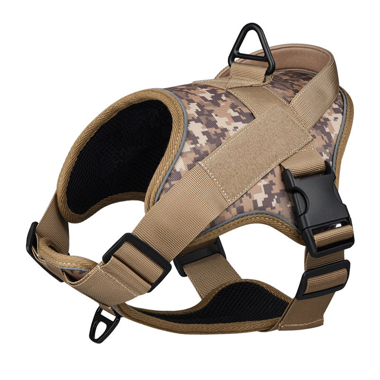 Pet Supplies Dog Harness Large Dog Training Tactical Chest Back K9 Pet Chest Harness Vest Type Reflective Dog Rope Explosion-Proof Okinawa Pet Collar